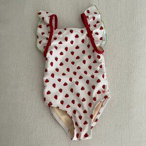 NWOT Pink Chicken Ailee Strawberries Swimsuit 6-12 months